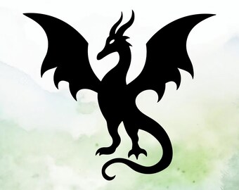 Dragon (Design #26) Vinyl Decal | Car Decal | Window Decal | Laptops. Journals and More | Indoor/Outdoor | Permanent