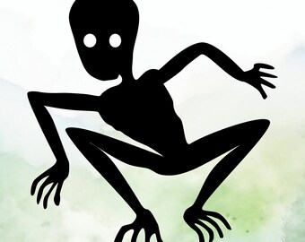 Dover Demon Vinyl Decal | Cryptid | Car Decal | Window Decal | Laptops. Journals and More | Indoor/Outdoor | Permanent