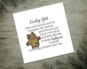 Lucky Yeti Token | Bigfoot | Sasquatch| Pocket Pal | Pocket Hug