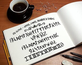 Rune font : gnomish marker - for rpg gamers and fantasy embellishments - limited commercial use