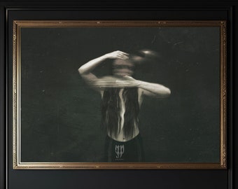 Phantom Drift: Surreal Dark Art Prints, Gothic Art Prints, Creepy Horror Poster, Eerie Scary Wall Art, Dark Academia Art, Goth Room Decor