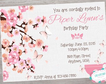 blossom invitation etsy