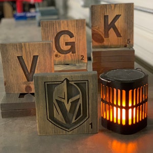 5 1/2&quot; Vegas Golden Knights scrabble tiles - VGK Family