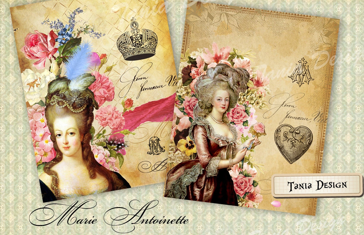 Marie Antoinette Large Images Backgrounds 8.5 X11 Inch - Etsy