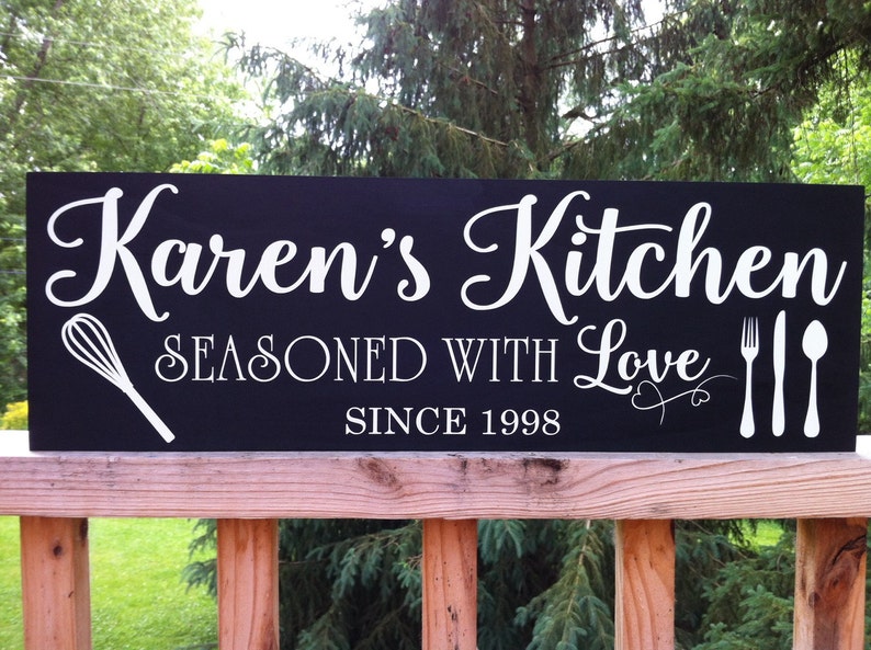 Personalized kitchen signs Personalized Kitchen Gifts Etsy