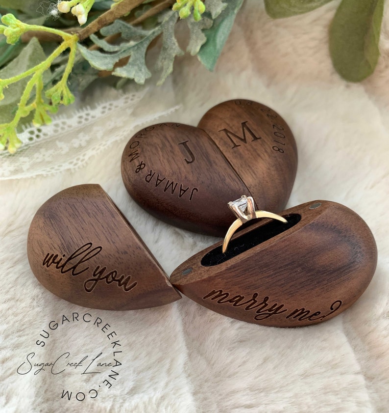 Engagement Ring Box Proposal Ring Box Wedding Ring Box Etsy