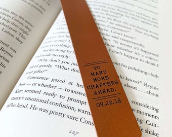 Anniversary gifts, Leather anniversary gift for him, Gift for her, Bookmark for men, 3rd Anniversary Custom Bookmark Leather Anniversary,