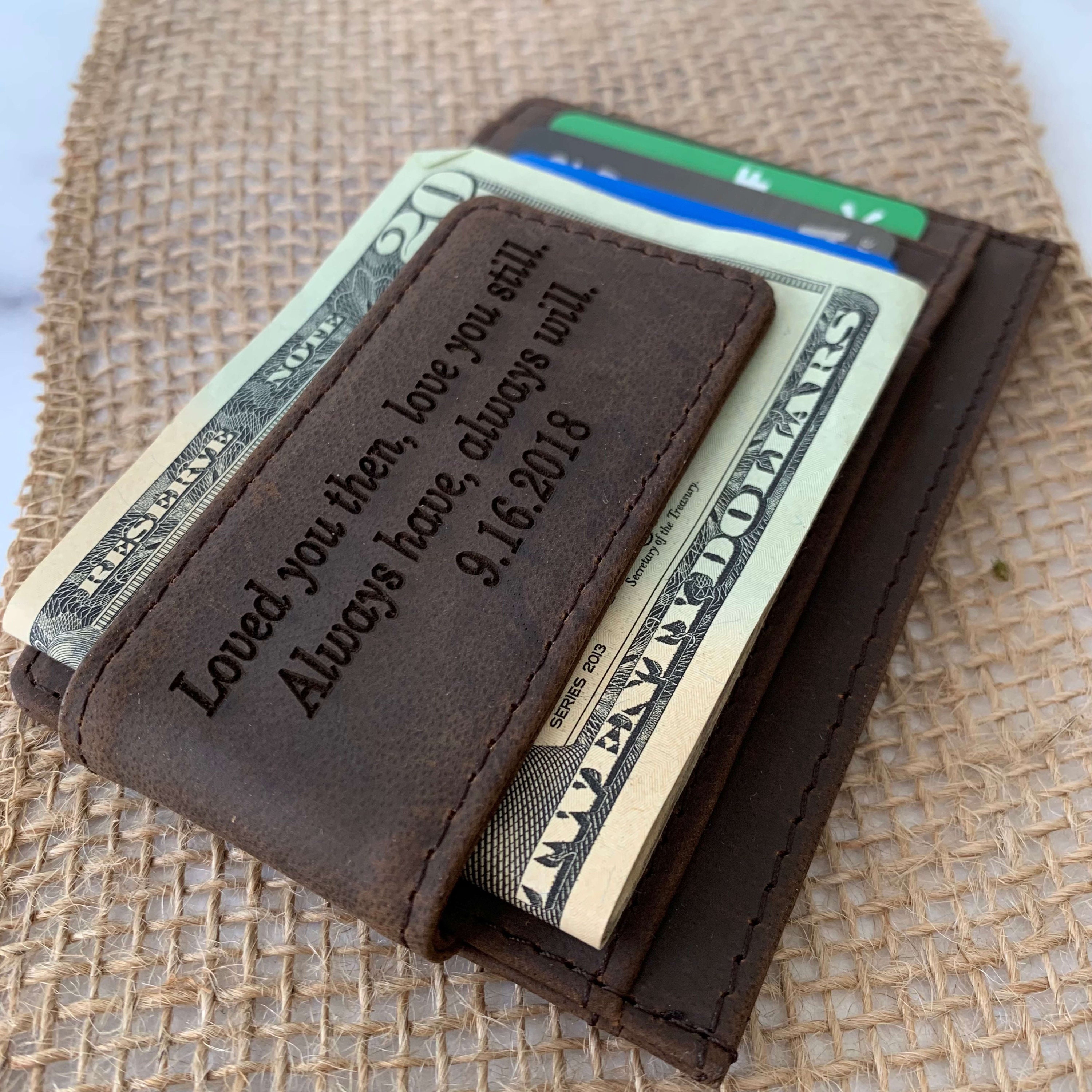 Leather Money Clips for Men Dad Gift Custom Gift from Daughter Persona –  UrWeddingGifts