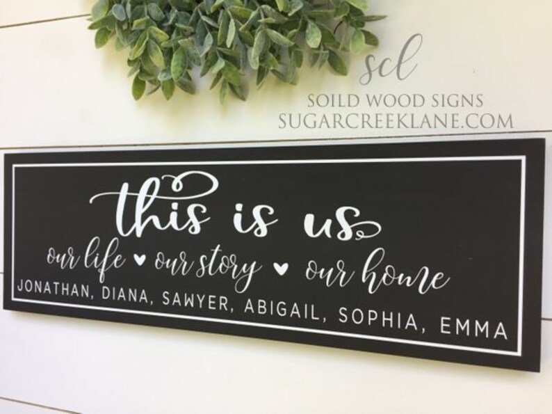 This is us wood sign Personalized Wood Family Name Sign Etsy
