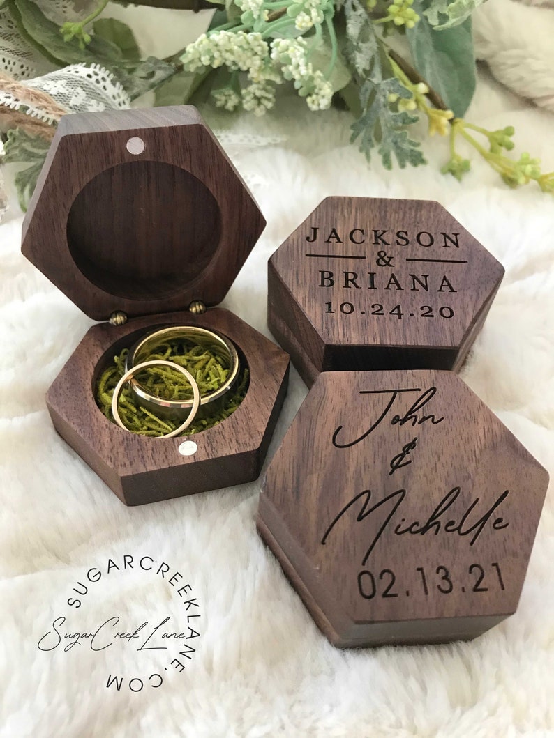 Custom Ring Pillow Alternative Wooden Ring Box Proposal Ring Etsy