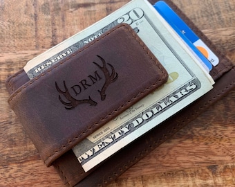Teen Boy Money Clip Leather Wallet, Personalized Teenager Boy Gifts, money clip for son from Mom and Dad, Graduation gift for teen boys