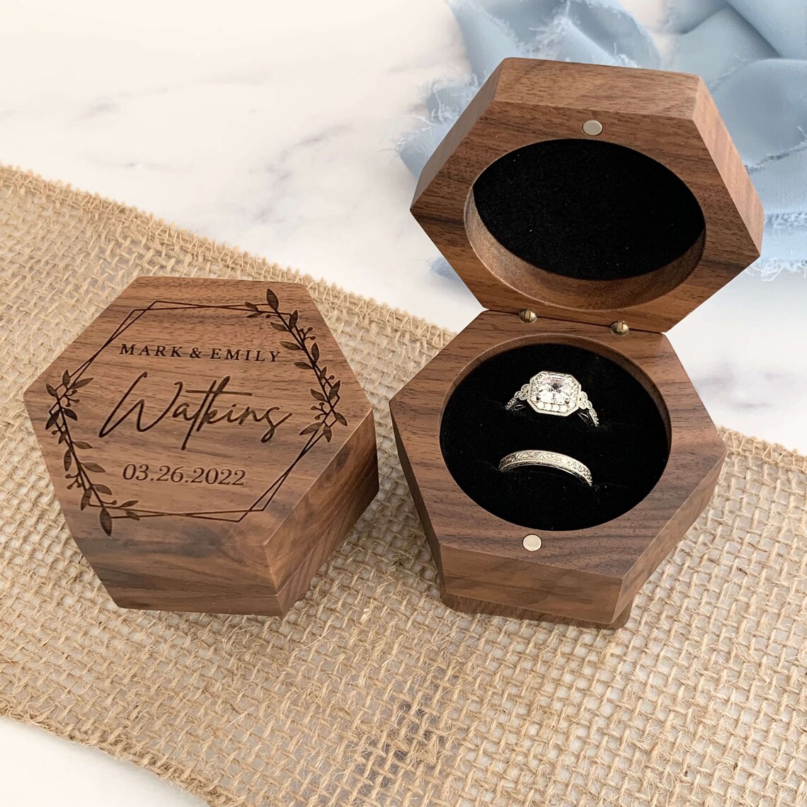 Ring Box for Wedding Ceremony Custom Ring Pillow Alternative Etsy