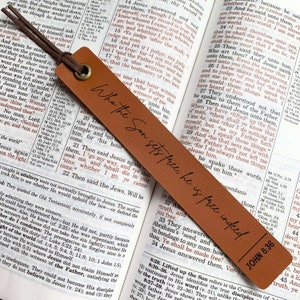 Bible Bookmark Scripture Bookmark Custom Leather Bookmark - Etsy