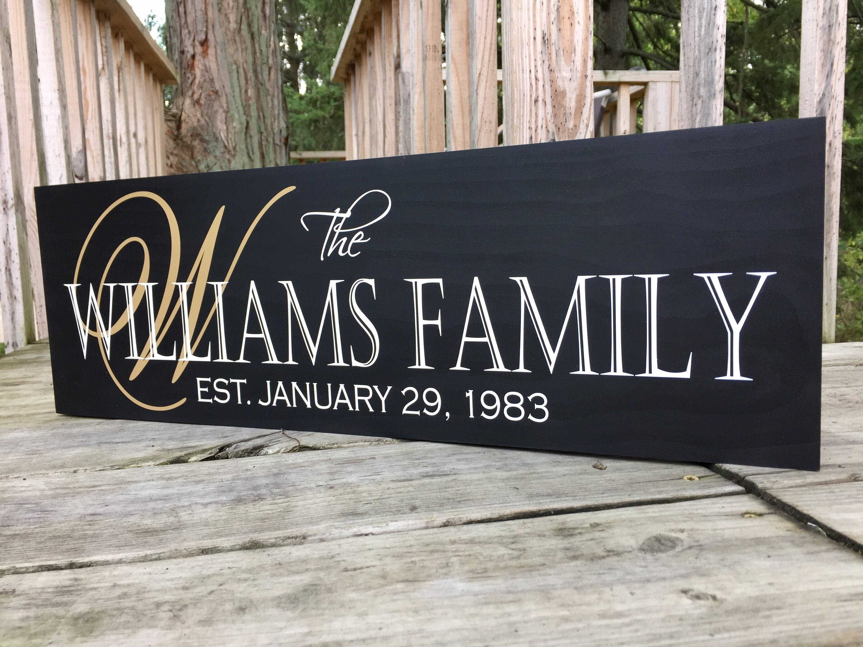 Home Establish Sign Custom Wooden House Signs Personalized Etsy