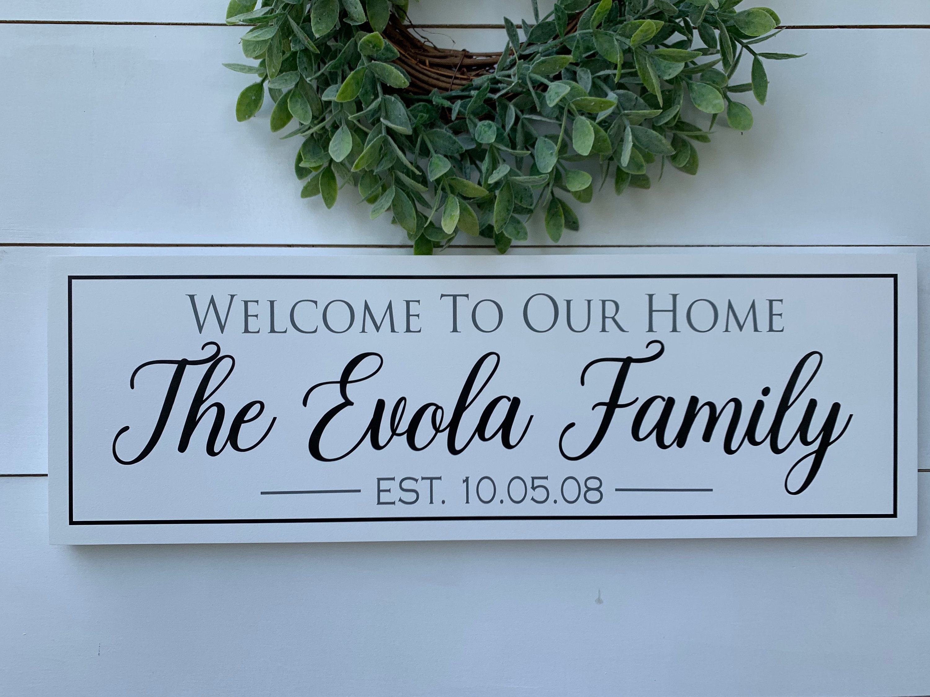 Personalized Welcome Sign-Welcome to our home sign Family | Etsy