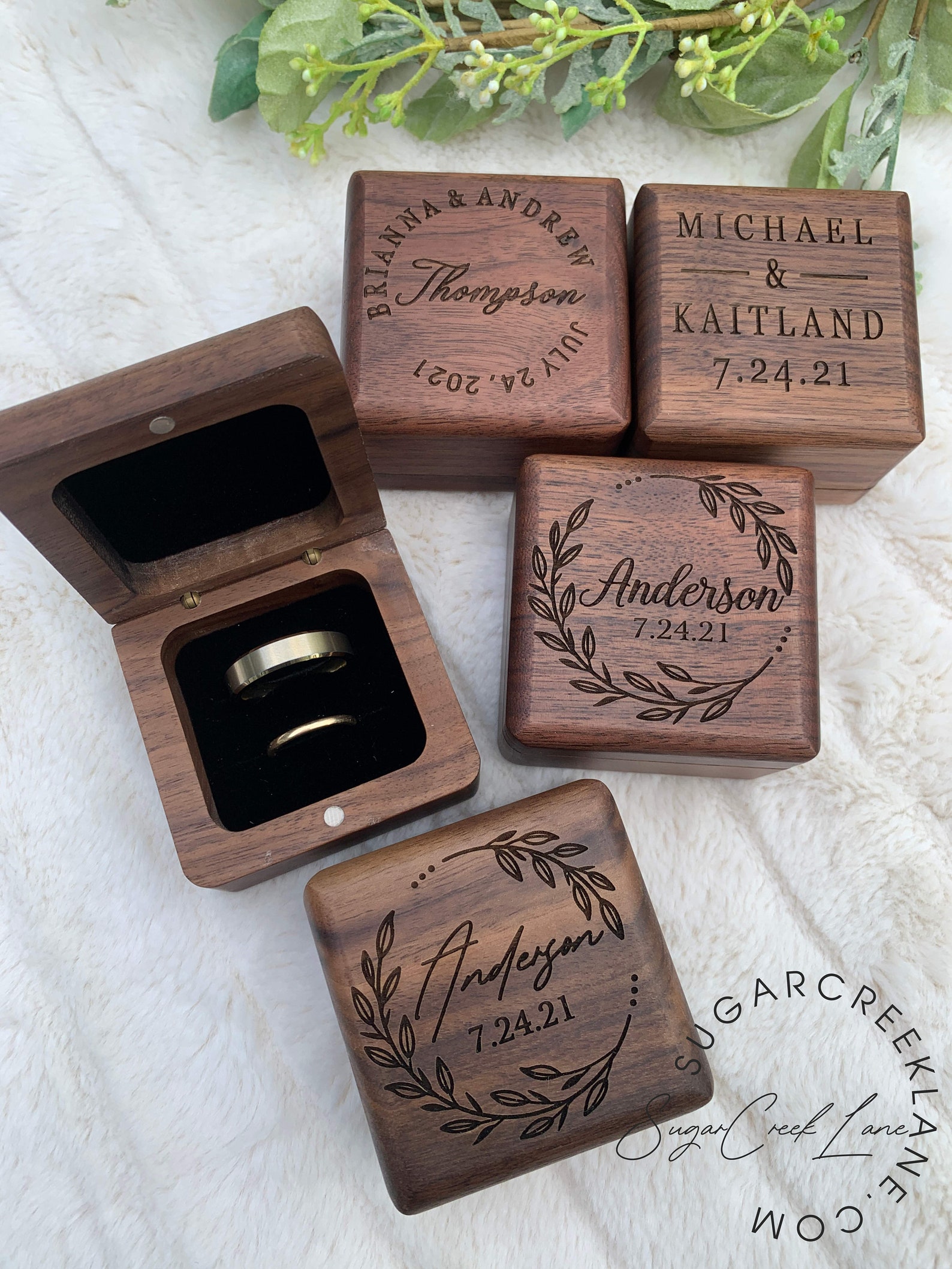 Custom Wedding Ring Box Wood Ring Box Ring Bearer Ring Box Etsy