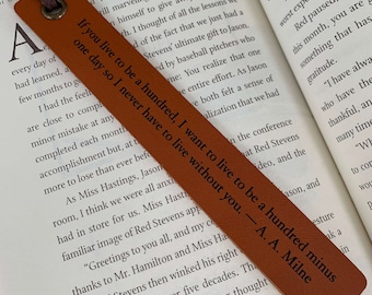 Custom Bookmark Personalized, Leather Bookmarks Favorite Quote, Book Lover Gift, Bookmarks for Women, Gift for Her, Graduation Gift