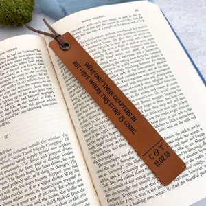 Leather Bookmark Personalized 3rd Anniversary Bookmark To many more chapters together Leather Anniversary Bookmark Leather Anniversary STYLE 3