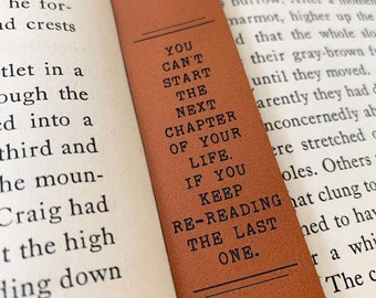 Personalized Custom Leather bookmark, Favorite Quote Leather Bookmark, Divorce quote for Divorce Journal ,Custom Book Mark