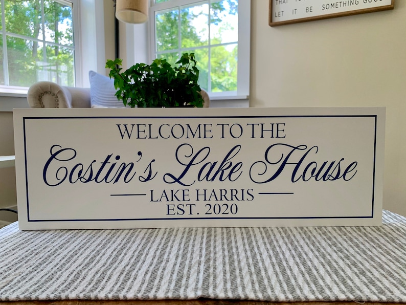 Lake House Decor Lake House Gift Personalized Lake House Etsy
