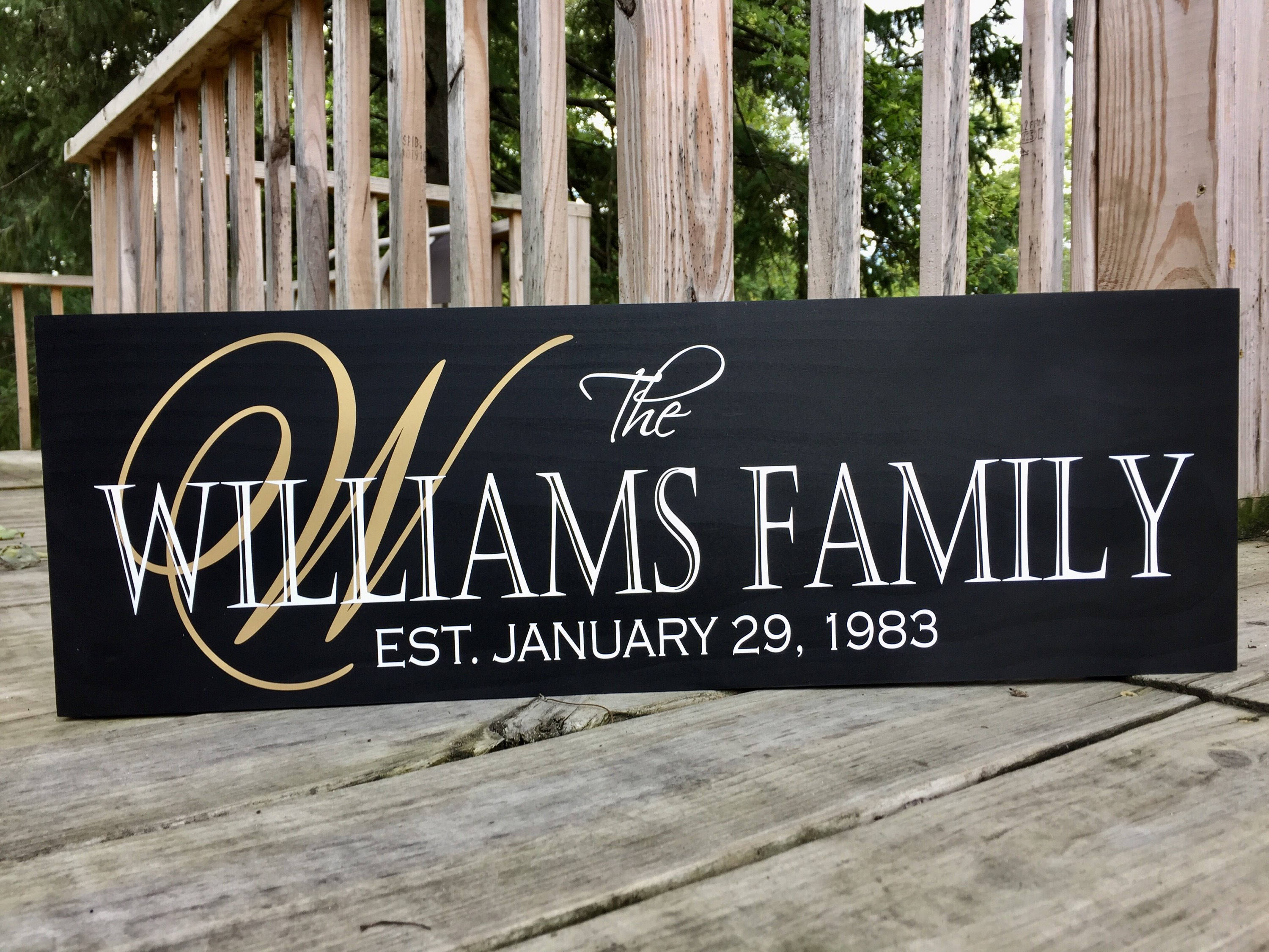 Home Establish Sign Custom Wooden House Signs Personalized Etsy