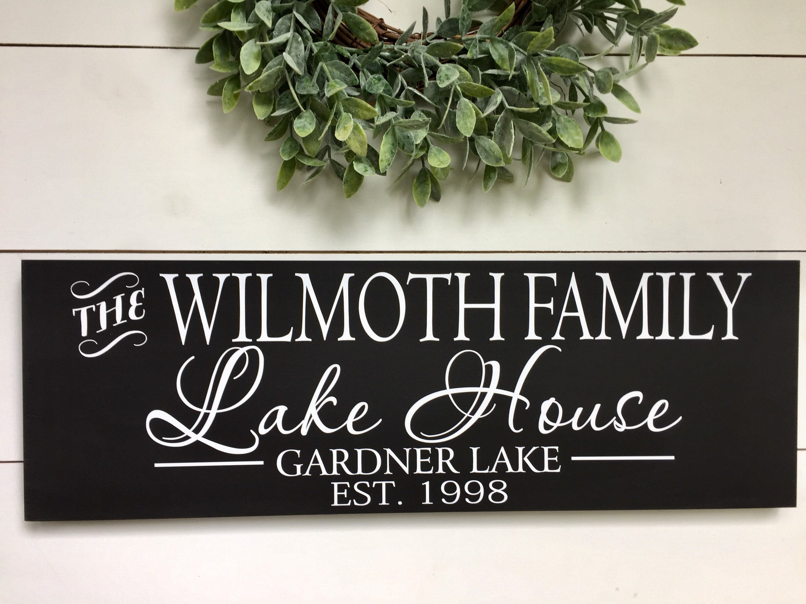 Lake House Decor Custom lake house sign Personalized Lake Etsy