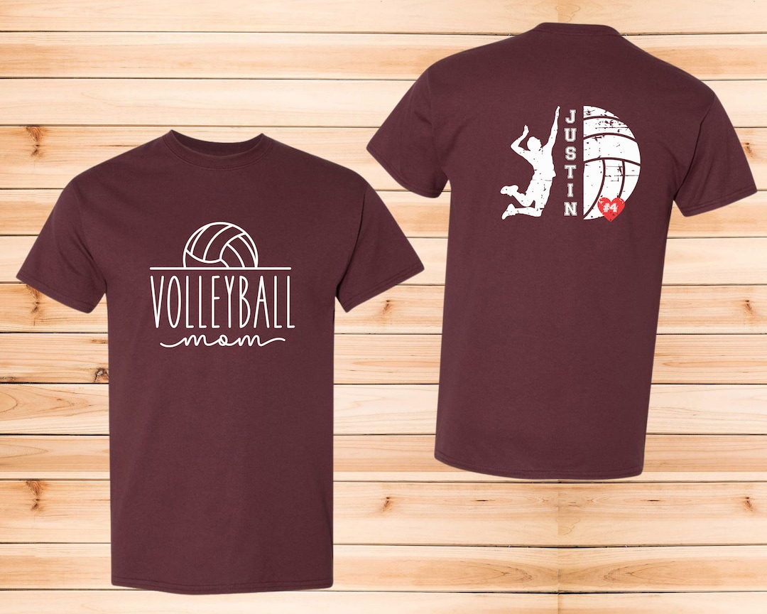Volleyball Mom and Player Shirt, Customized Volleyball Shirt With
