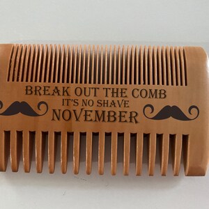 Customized Beard Comb, comb for mans beard, No shave November comb, gift for man, gift for beard, custom gift for man, personalized comb