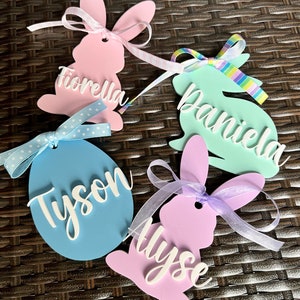 Acrylic Easter Basket Tags, Easter Name Tags, Basket Tags, Easter Decoration