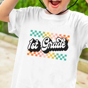 Retro Colored Checker Back to School Shirt
