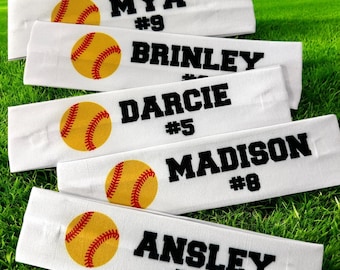 Sports Personalized Headbands, Team Headbands, Custom Headbands