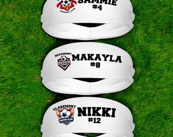 Soccer Personalized Headbands, Team Headbands, Custom Headbands