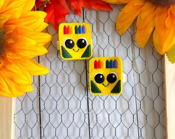 Crayons Felt Clip