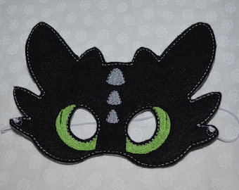 Toothless ADULT inspired felt mask