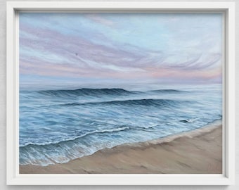 Coastal Sunset Fine Art Print: Pastel Seascape Ocean View