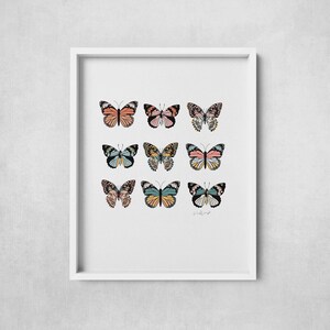 Pastel Butterfly Poster Print: Nature-Inspired Wall Decor