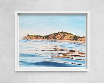 Coastal Cliff Art Print: Ocean View Fine Art Paper