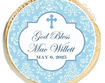 Custom First Holy Communion Damask Confirmation Cookies - many colors available