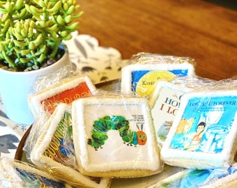 12 Storybook Cookies Children's Book Favors for Baby Shower First Birthday