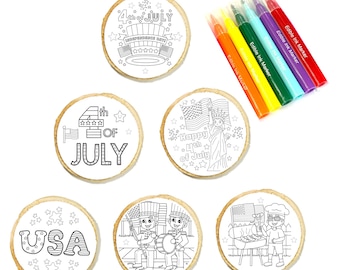 Fourth of July Cookie Coloring Kit: DIY Cookies with Edible Markers
