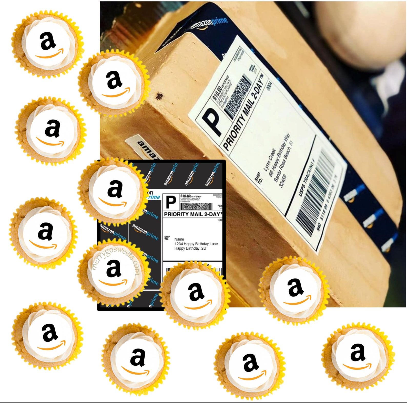 Amazon Cake Topper PLUS Cupcake Toppers Bundle Amazon theme Etsy