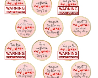 Naughty Couple Valentine Cookie Gift Set 12 Spicy Boyfriend Girlfriend Wife Husband Gift