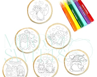 Valentine Cookie Coloring Kit: DIY Cookies with Edible Markers