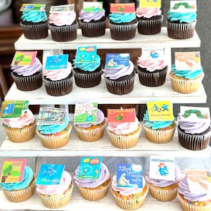 12 Edible Storybook Children's Cupcake Toppers with Flat Rate Shipping