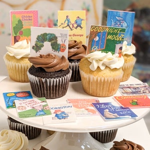 12 Edible Storybook Children's Cupcake Toppers with Flat Rate Shipping