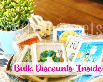 Galletas de cuentos: recuerdos para baby shower, primer cumpleaños y regalo para maestros (juego de 12)