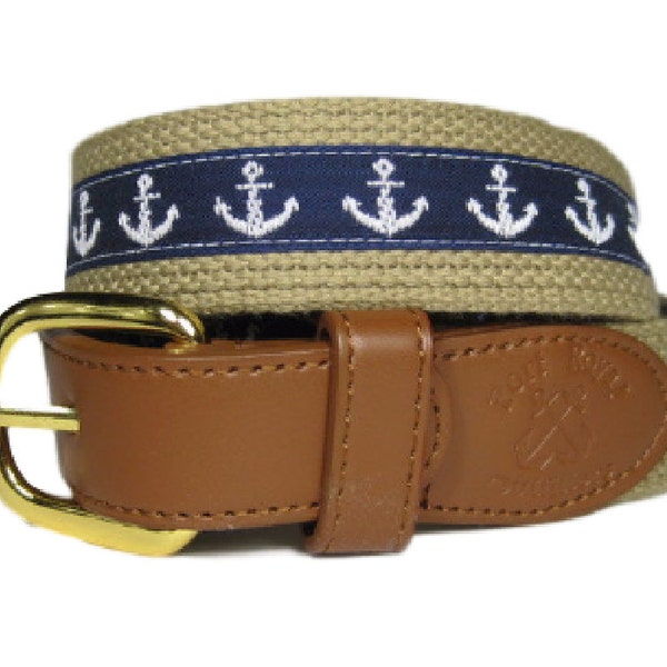 Mens Hand Made Anchor Belt-Men's Belts