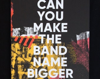 Können Sie Den Bandnamen Größer Bilden? - Poster Art Buch