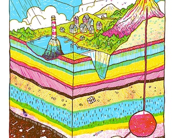 Geographische Wunder - Wohltätigkeit Siebdruck