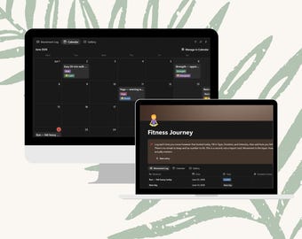 Fitness Tracker Notion Template | Mood-Based Movement Log (Digital Download)